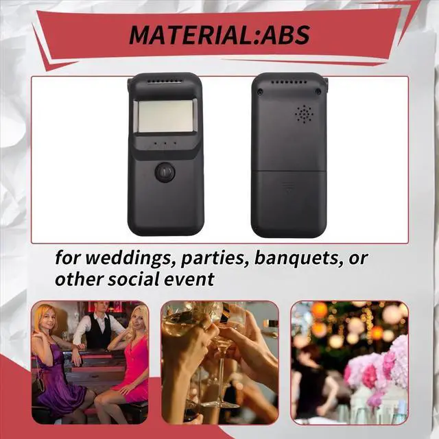 Main image of Breathalyzer High Precisions Tester with Voice Prompt Reusable Mouthpieces for Drivers