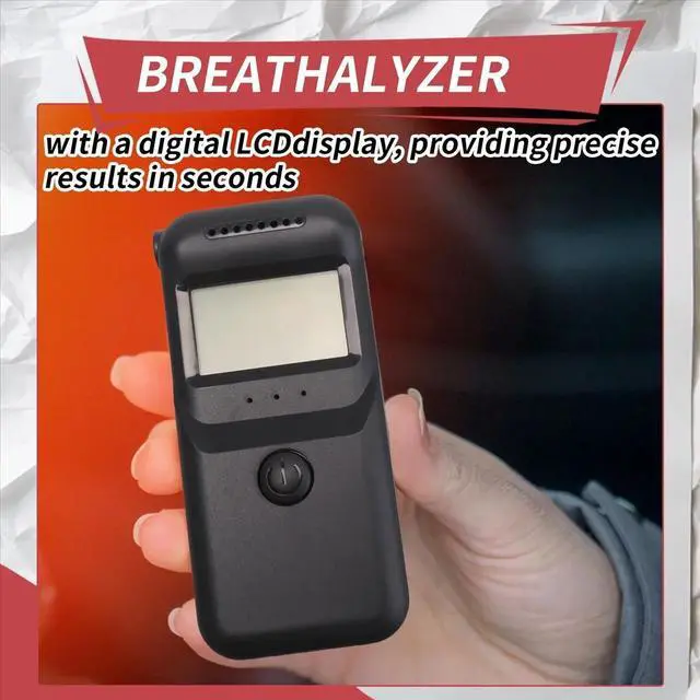 Alt view image 2 of 3 - Breathalyzer High Precisions Tester with Voice Prompt Reusable Mouthpieces for Drivers