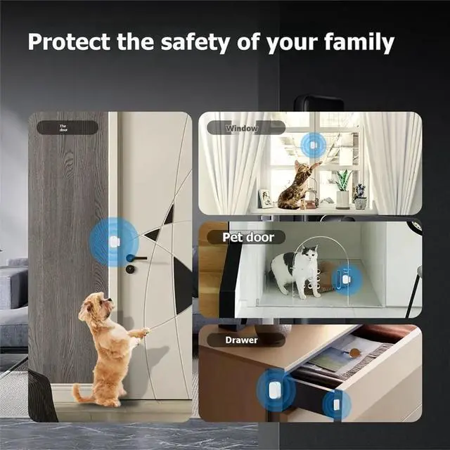 Main image of Tuya ZigBee Smart Window Door Gate Sensor Detector Home Security Alart System Anti-Theft Entry Monitor
