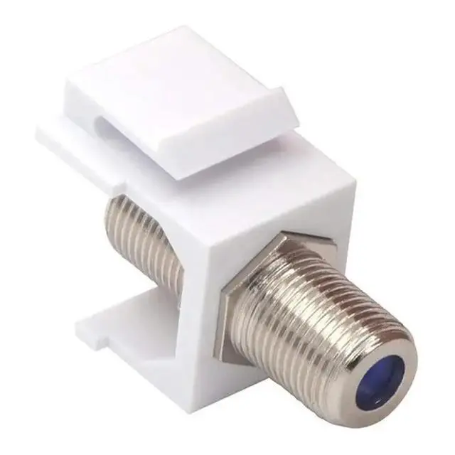 Alt view image 3 of 6 - 50PCS Coax Keystone Jack Insert Coaxial Cable Connector, F-Type RG6 Cable Extender Female To Female For Wall Plate