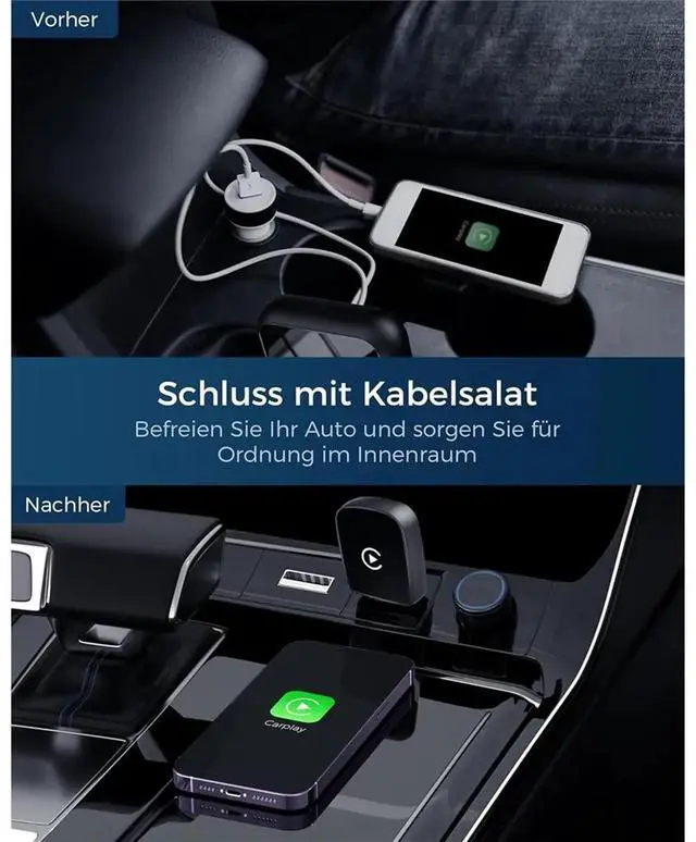 Main image of CarPlay Adapter,V5.3 Bluetooth Stable Connection,5.8 GHz Fast Data Transfer, USB C/A,for IOS 10+