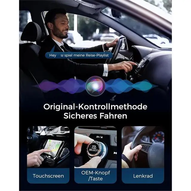 Alt view image 2 of 3 - CarPlay Adapter,V5.3 Bluetooth Stable Connection,5.8 GHz Fast Data Transfer, USB C/A,for IOS 10+