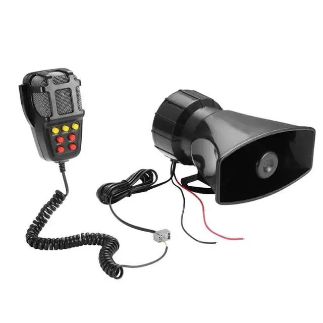 Alt view image 3 of 3 - Car Warning Alarm Truck 7-Sound Loud Alarm Loudspeaker 12V Siren Air Horn Megaphone Police Firemen Car Horn 110DB-AAAE