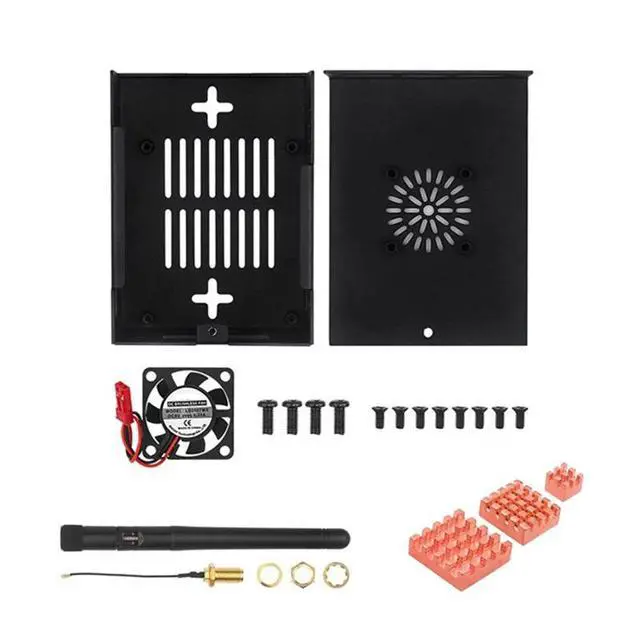 Alt view image 2 of 3 - Case For Orange Pi 5 Pro/5 Ultra For OPI 5 Pro/UltraAluminum Shell With Cooling Fan Antenna Cppoer Heatsink-AAAE