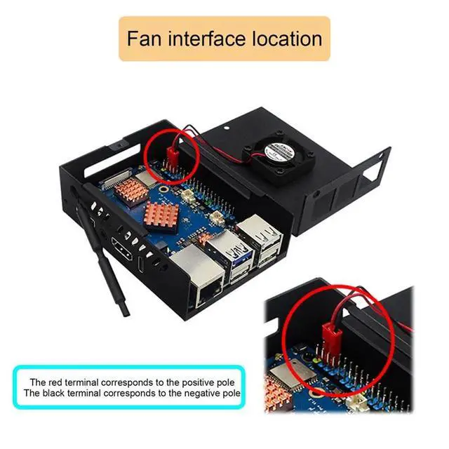 Alt view image 3 of 3 - Case For Orange Pi 5 Pro/5 Ultra For OPI 5 Pro/UltraAluminum Shell With Cooling Fan Antenna Cppoer Heatsink-AAAE