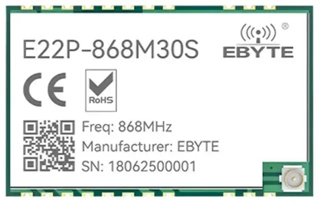 Alt view image 2 of 3 - SX1262 LoRa Spread Spectrum E22P Series Module Built-in PA++ ESD Protection 30dBm12KM SPI 868MHz