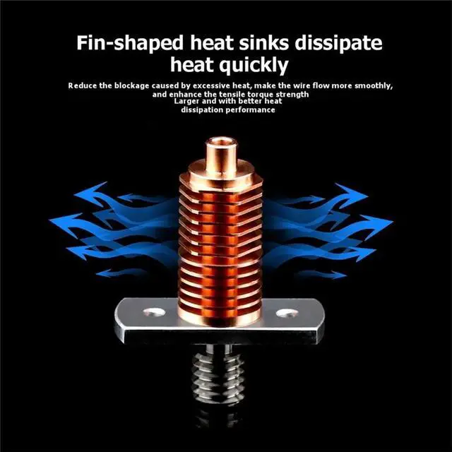 Alt view image 2 of 6 - Hotend Kit for CR10 10S Ender3 3S Upgrade Hot End Kit 0.4mm Copper Plated Nozzle 3D Printer Accessory