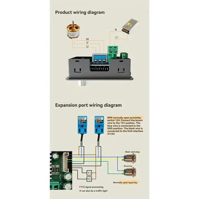 Alt view image 2 of 3 - DC Brushless Motor Controller DMC03 300W DC Brushless Sensorless Motor Drive Forwad/Reverse Speed Control DC12-30V