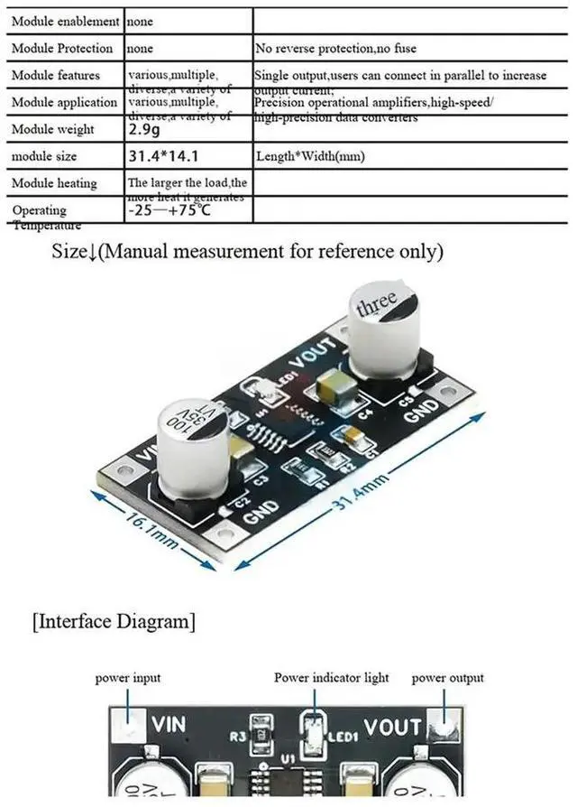 Main image of LT3045 Linear Voltage Regulator Module Single Power Low Noise Linear Power Supply Module 3.3 for Audio DIY Project
