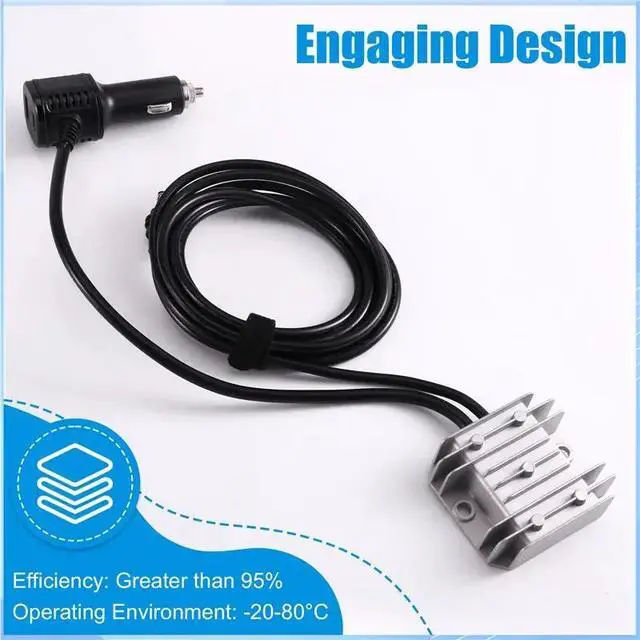 Alt view image 2 of 6 - Car Cigarette-Lighter DC Power Supply Cable 2Meter 12/24V To 30V 3.5A Power Converter Max 30V 2A For Starlink Mini