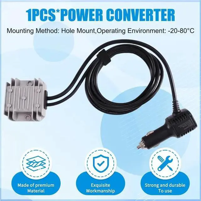 Alt view image 3 of 6 - Car Cigarette-Lighter DC Power Supply Cable 2Meter 12/24V To 30V 3.5A Power Converter Max 30V 2A For Starlink Mini