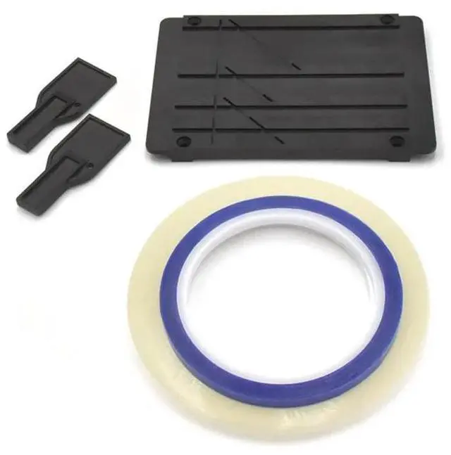 Main image of Two Fixers Included Tape Splicing Set For Cassette For Opening Repair, Reel-To-Reel Tape Recorder Splicing Block With Blue