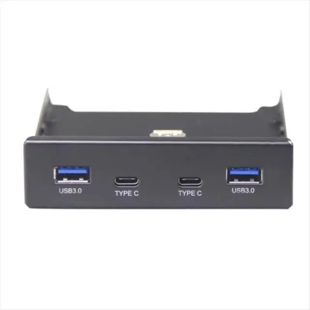 Alt view image 2 of 6 - USB Hub USB C Hub 3.5 Inch Floppy Drive Front Panel 2 Port USB 3.0 + 2 Port USB 3.1 Type C 20 Pin Connector