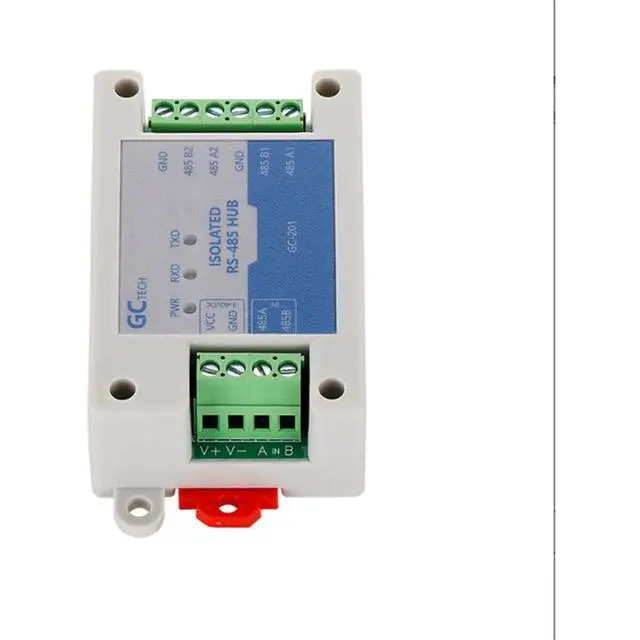 Alt view image 2 of 3 - 485 Repeater 1 Into 2 Port Hubs RS485 Photoelectric Isolation Signal Amplification Extender Protection