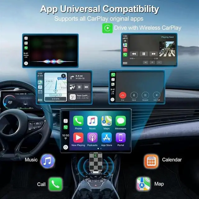 Alt view image 2 of 3 - Mini CarPlay Adapter for , Wired to Carplay Adapter Smart Ai Box Plug & Play Auto Connect