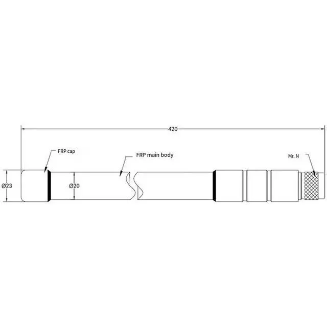 Alt view image 2 of 4 - IDUD Remote Transmission Antenna 900-1050Mhz N-J N Male Head Omnidirectional External Data Transmission