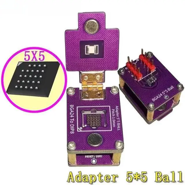 Alt view image 3 of 6 - Programming Test Socket BGA24 Reader/Writer Block Chip Burn BGA24 Read/Write Socket Tool