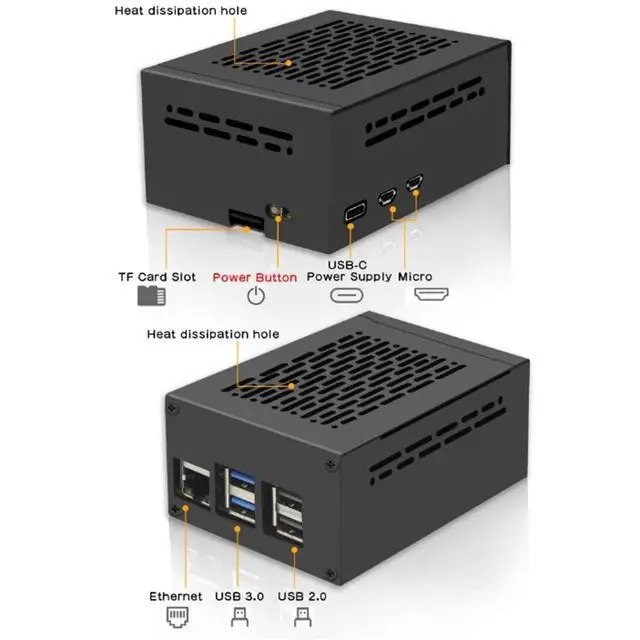 Alt view image 3 of 3 - For 5 Case (P579-V3) Support PCIe M.2 NVMe SSD Shield Top X1001 / X1003 / X1000 / X1015 & Active Cooler