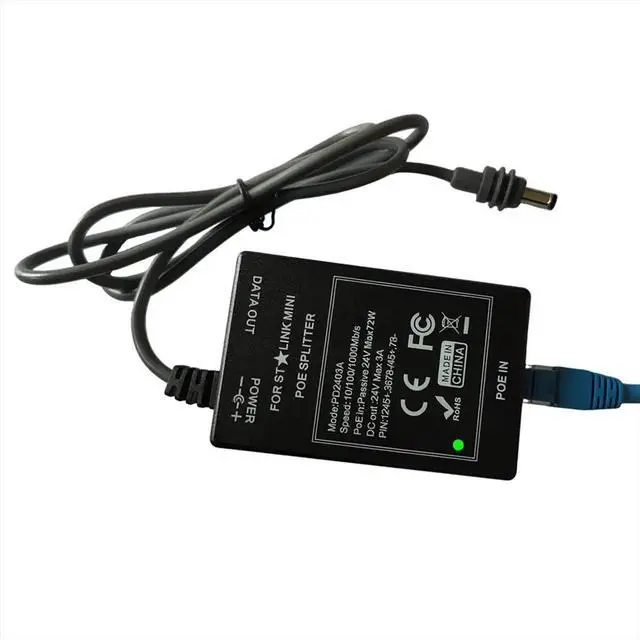 Main image of For Mini 24V DC Input POE Splitter Industrial Max 75w Output 10/100/1000Mbps