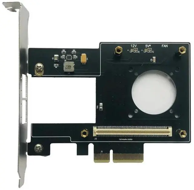 Alt view image 2 of 3 - For OCP to PCIE Quanta 10G Network Interface Card Adapter Card X520 Adapter Card X4 Sunken Gold Board