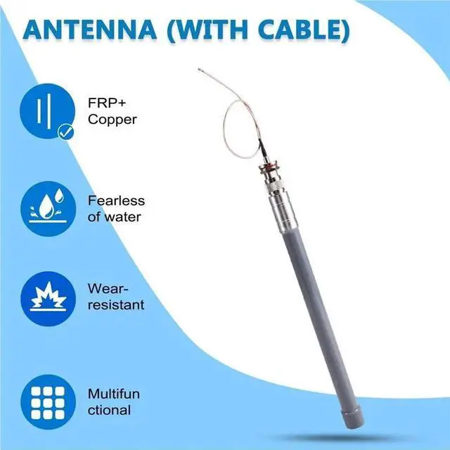 Alt view image 3 of 6 - Fiberglass Antenna 868/915MHZ Dual Band 8Dbi Gain N Male PX1 To N Female Cable For Lora Lorawan Gas Fuel Outdoor