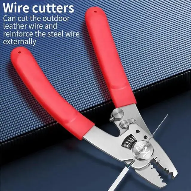 Alt view image 2 of 6 - K7 Stainless Steel Fiber Stripper 7 In 1 Fiber Optic Stripping Tool FTTH Optical Fiber Aramid Cutter