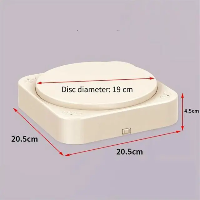 Alt view image 2 of 3 - Household Small Rotary Sushi Machine Automatic Rotating Dessert Cake Booth Rack Music for Wedding Birthday Gift