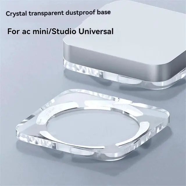 Alt view image 2 of 3 - Desktop Dustproof Stand for Mini and Studio Transparent Acrylic Holder Cooling Heat Disspation Mount Accessories