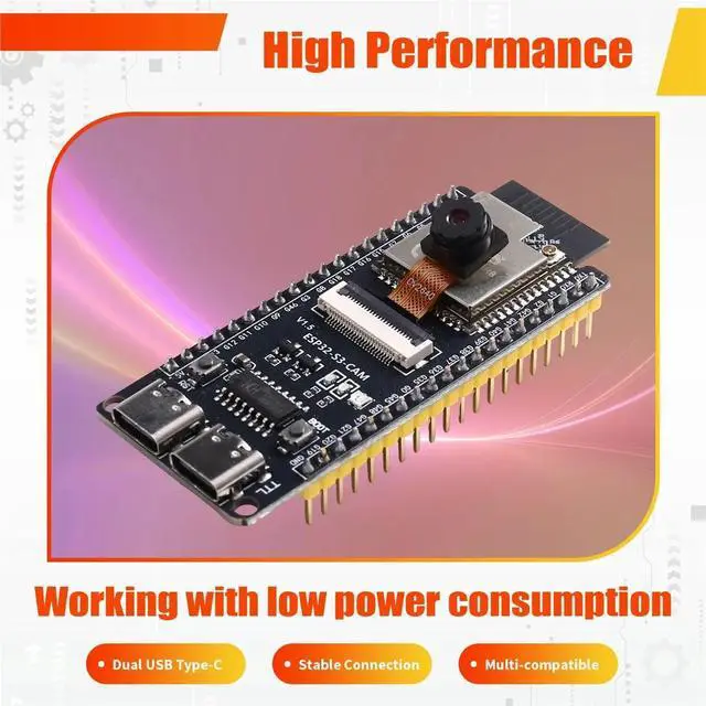 Alt view image 2 of 6 - --CAM Development Board with OV5640 Camera Bluetooth --N16R8 Module for IoT DIY Projects