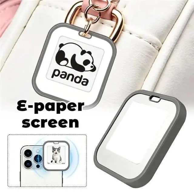 Alt view image 2 of 6 - Badge Four-Color E Ink Screen Smart Tag Pet Mini Digital Photo Frame Hanging Decor