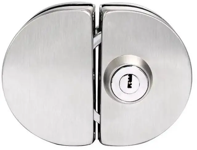 Main image of For 1/2 Inch Glass, 10Mm To 12Mm, Stainless Steel Double Bolt Rotary Sliding Access Control Office Glass Door Lock