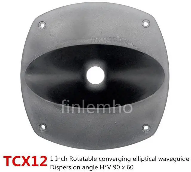 Main image of 2PC DJ Speaker Tweeter Horn Elliptical Waveguide 195*195mm 1" Throat For Home Theater Professional Audio Mixer Public Address