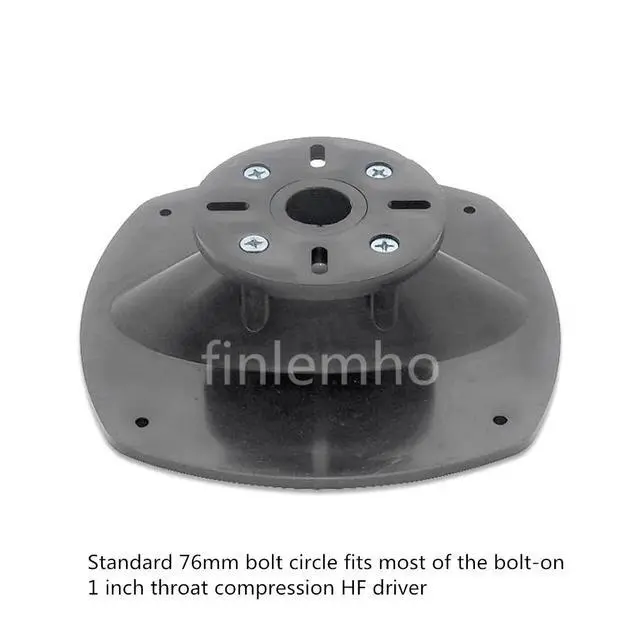 Alt view image 3 of 3 - 2PC DJ Speaker Tweeter Horn Elliptical Waveguide 195*195mm 1" Throat For Home Theater Professional Audio Mixer Public Address
