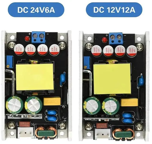 Main image of Compact GaN Power Supply Board AC 170265V to DC 24V 6A / 12V 12A 150W HighPower Switching Power Supply Module 24V 6A