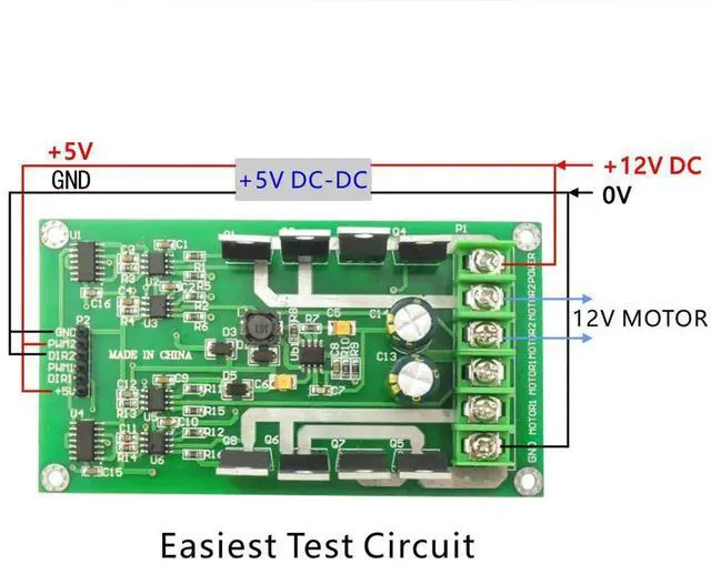 Alt view image 3 of 3 - 2X H-Bridge DC Dual Motor Driver PWM Module DC 3-36V 15A Peak 30A IRF3205 High Power Control Board