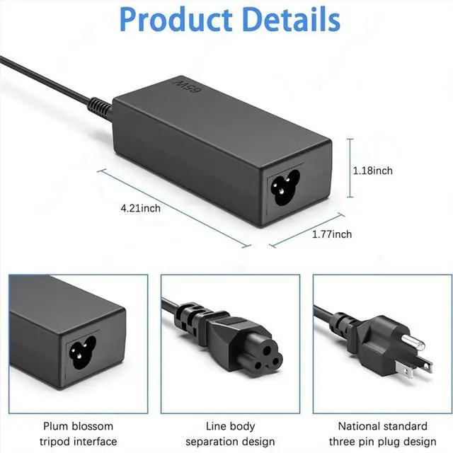 Main image of 65W USB C Laptop Charger AC Adapter Replacement for Laptop Charger, /Yoga/Chromebook,T480 T480S US