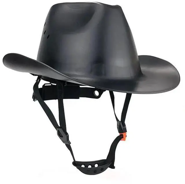 Main image of HDPE Full Brim Hard Hat With Vent Hole Cowboy Safety Helmet For Outdoor Construction Railway Rescue Work Cap A