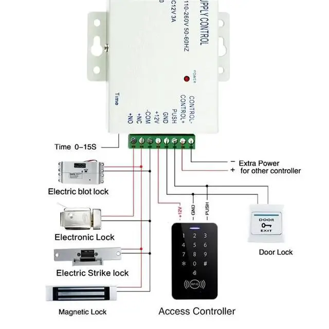 Alt view image 3 of 3 - Smart Lock DC12V Electronic Mortise Lock With Drop Bolt Adjustable Time Delay Fail Safe Mode Electric Lock