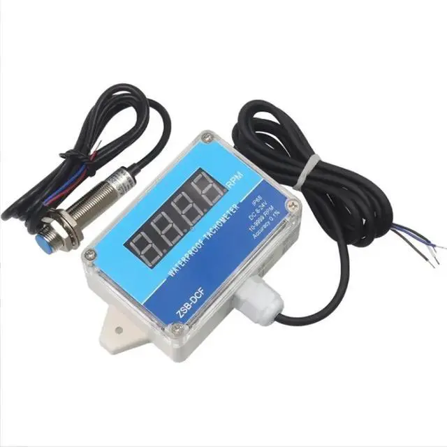 Alt view image 3 of 3 - IP68 Waterproof Hall Tachometer Digital LED Motor Speed Meter Tester NPN Switch DC 8-24V 10-9999 RPM