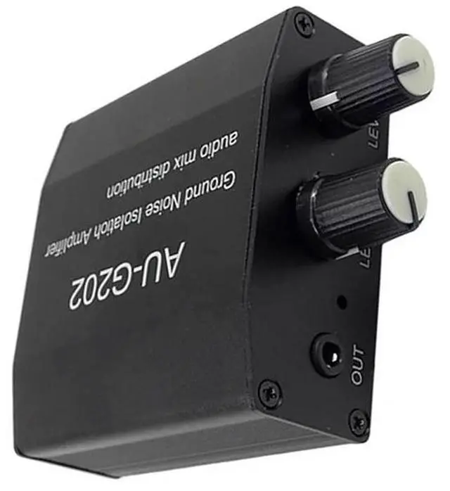 Main image of AUG202 Audio Mixer Distributor DC5-18V Ground Noise Lsolatioh Amplifier Dual Channel 2 In 2 Out Amplifier