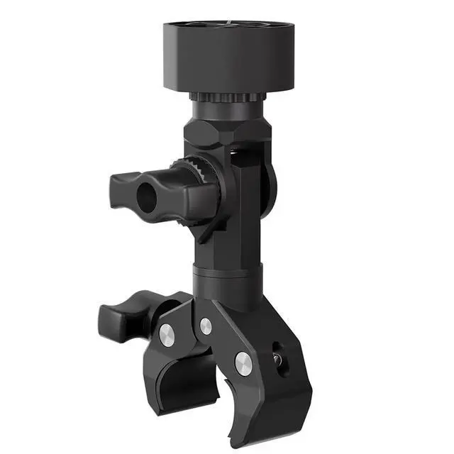 Alt view image 3 of 3 - For Mini Clamp Mount Adjustable Universal Pole Clamp Mini Mount with Pipe Adapter for RV Boat