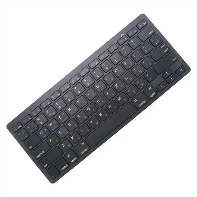 Alt view image 2 of 3 - Russian Keyboard Ultra-Thin Bluetooth Keyboard, for IOS Android Tablet / Laptop -Black