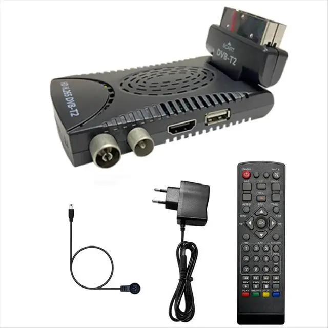 Alt view image 2 of 3 - DVB-T2 Full HD Digital Terrestrial TV Decoder with 265/HEVC Decoding EPG Set Top Box EU Plug