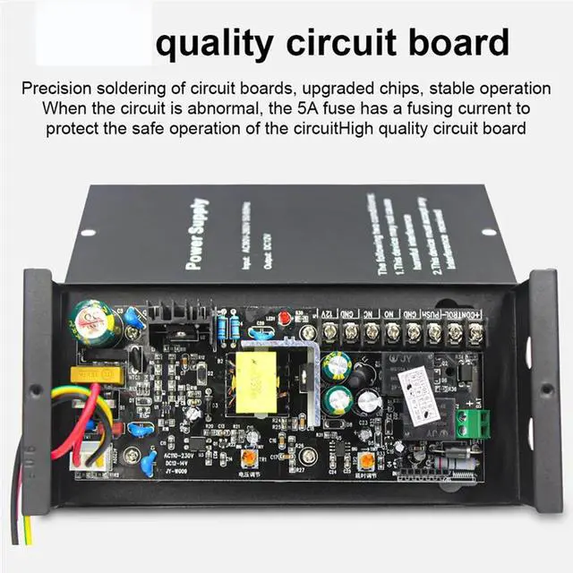 Alt view image 3 of 3 - DC 12V-14V 5A Access Control Switch Power Supply 2 Locks Double Relay Door Power Source Works For Video Intercom AC 110-230