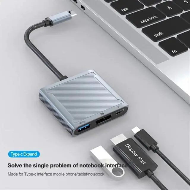 Alt view image 2 of 3 - for USB-C to DisplayPort Cable 8K 60Hz USB C to DP 144Hz with Hub Dock Function for Type C