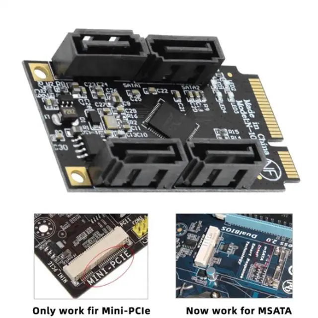 Alt view image 2 of 3 - High-Speed 3.0 Adapter Efficient Data Management: Mini PCIe to 4 Ports 3.0 Adapter - Fast and Reliable