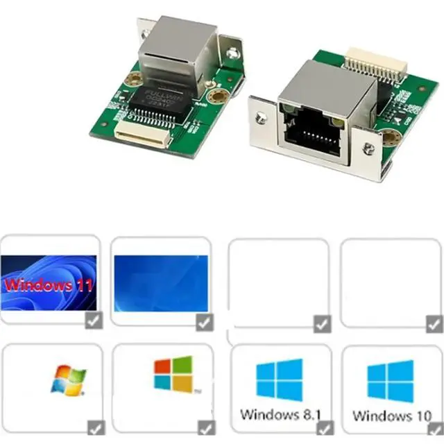 Alt view image 2 of 3 - RS232 Mini PCIe to Dual Port 1000Mbps Wired Industrial Control Server 2.5G Network Card I225V B3 Ethernet