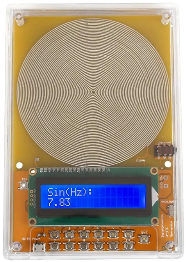 Alt view image 3 of 3 - 0.01-100000Hz Wave Generator 7.83Hz Pure Sine Wave Adjustable Frequency Signal Generator Healing Device