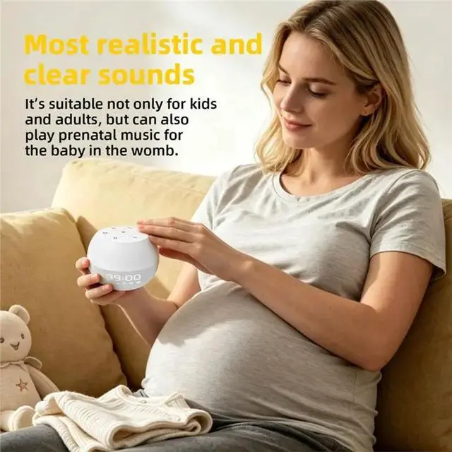 Alt view image 3 of 3 - IDUD White Noise Sleep Device Bluetooth Speaker 20 Soothing Sound Effects Ambient Light Built-In Sunrise Alarm Clock