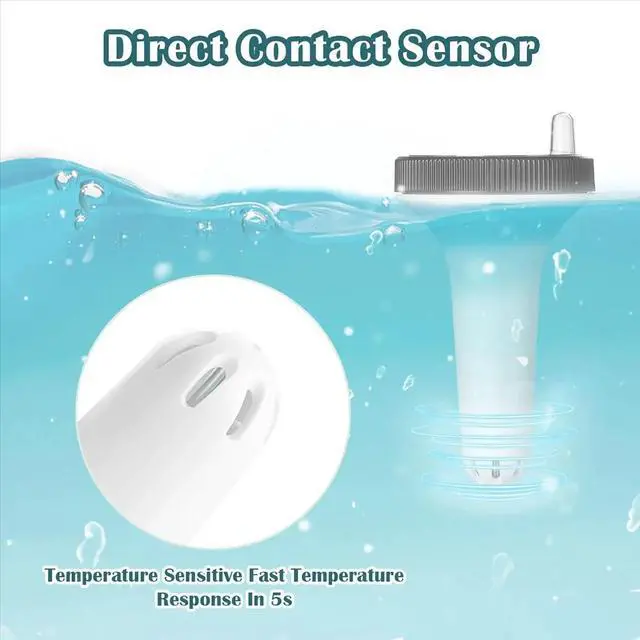 Alt view image 3 of 3 - Swimming Pool Thermometer Floating Easy Read, Digital Pool Thermometer for Swimming Pools,,Small Ponds,Aquariums